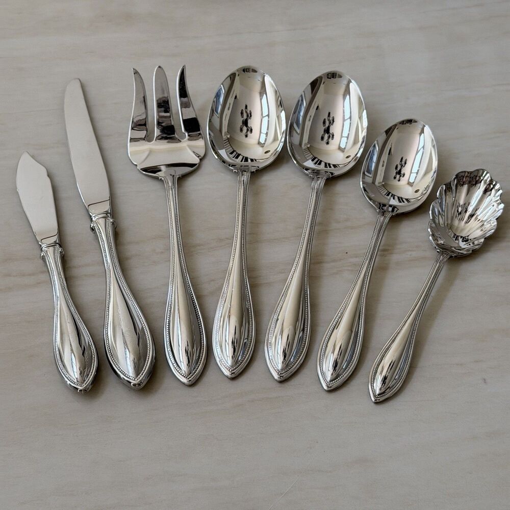 7pc Oneida Arbor-American Harmony Hostess Serving Set Stainless Glossy
